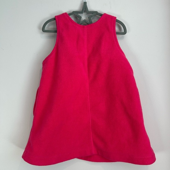 Gymboree Vintage Rainbow Tage Fleece Dress Embroidered Size Girls Small Pink - Picture 2 of 5